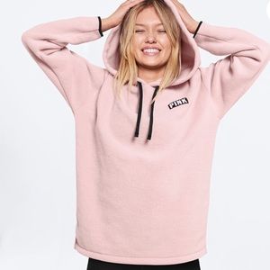 PINK VS Polar fleece pullover NWT L